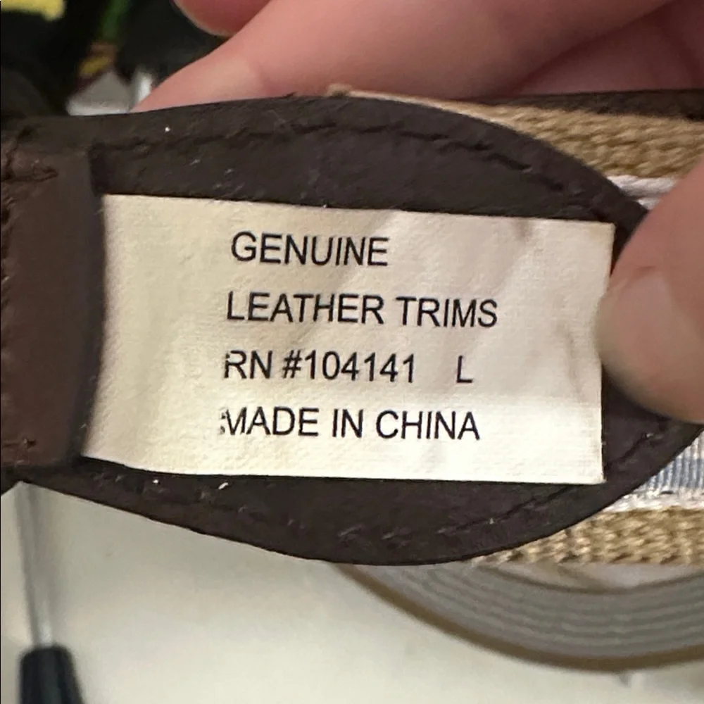 Stylish Tan and Brown embroidered American flag patriotic Men's leather Belt